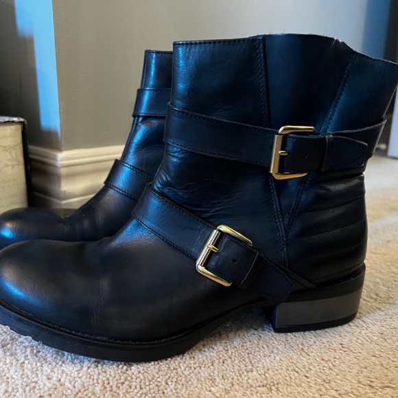 Leather Ankle Buckle Strap Boots (NEW) - Picture 2 of 6